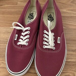 Vans Men's Red Canvas Sneakers